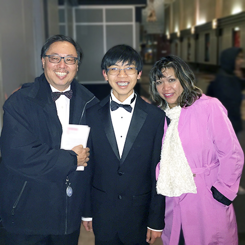 April Chan with her husband Dexter and son Kai.